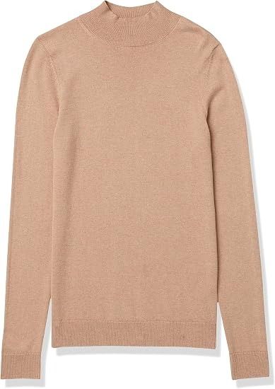 Beige Mock Neck Sweater imagen 5